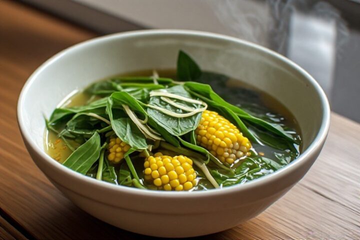 Gambar pendamping artikel: Resep Sayur Bening Bayam dan Jagung dengan Kuah Ringan